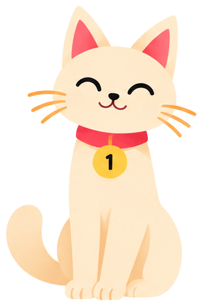 Pip, the cream cat who is digit one